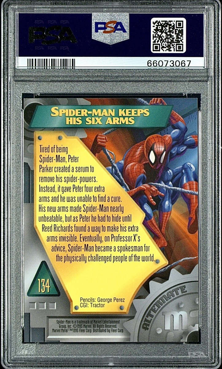 1995 Marvel Metal #134 Spider-Man PSA 10 💎 🔥RARE🔥 | eBay
