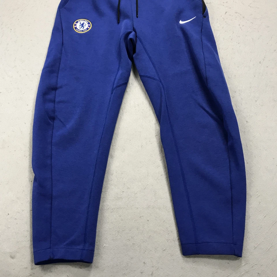 Chelsea FC Pantalones deportivos Para hombres Pequeños Azul Nike Tech Polar Joggers Uniforme Kit Foto 3 de 4