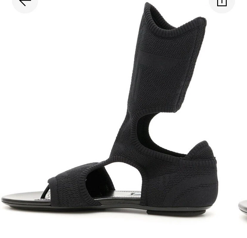 Prada elasticated logo strap sandals discount