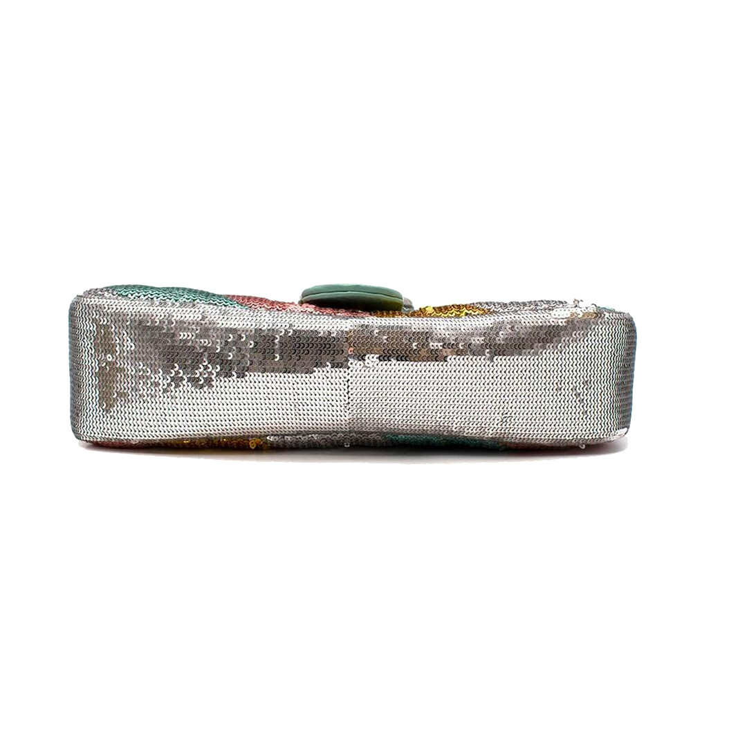 New Authentic Gucci 443497 GG Marmont Sequin Shoulder Bag | eBay
