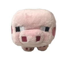 Minecraft Mojang 6” Jinx Pink Pig Plush Stuffed Animal Toy