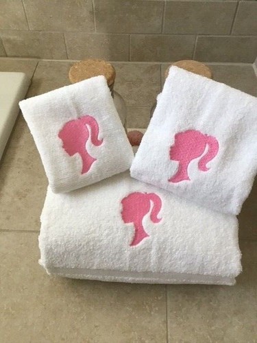 Barbie 3-teiliges besticktes Badetuch-Set - personalisiert - Bild 5 von 12