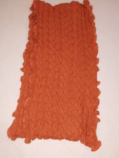 INVERO Schal Tuch Stola Strick Orange 200 x 30 cm