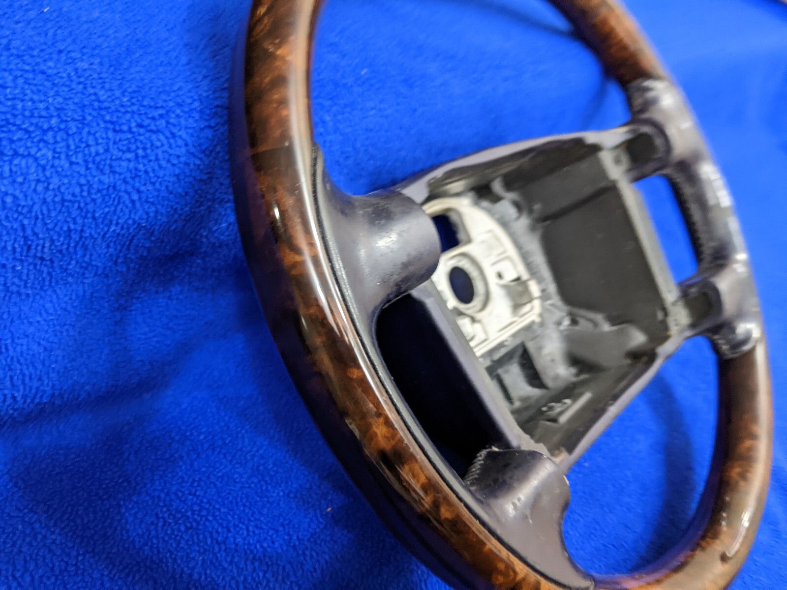 WOOD STEERING dark sapphire BLUE LEATHER BENTLEY FLYING SPUR GT GTC (2004-2010)