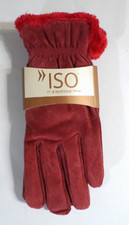 NWT - ISO Isotoner Red Leather Gloves - Size XL