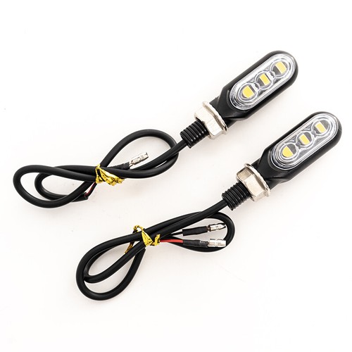 Clear LED Motorcycle Blinker Indicator Turn Signal Light Amber For Honda/Suzusi - Picture 7 of 10