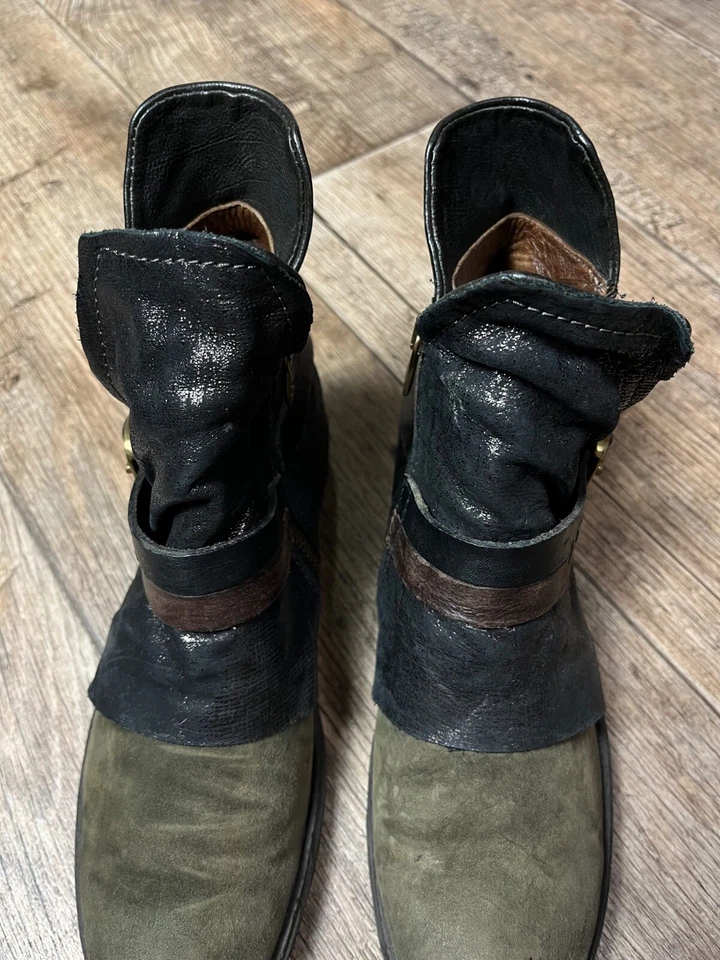 Botas italianas de cuero de motociclista A.S.98 Airstep Ancle cremallera EU 39 US 8.5-9 UK 6 Foto 4 de 4