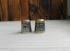 Lot 2 Antique Soviet Empire Thimbles Silver 875
