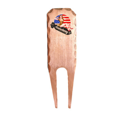 Bombs Away Pin Up Forged Copper Divot Repair Tool by Sunfish Golf