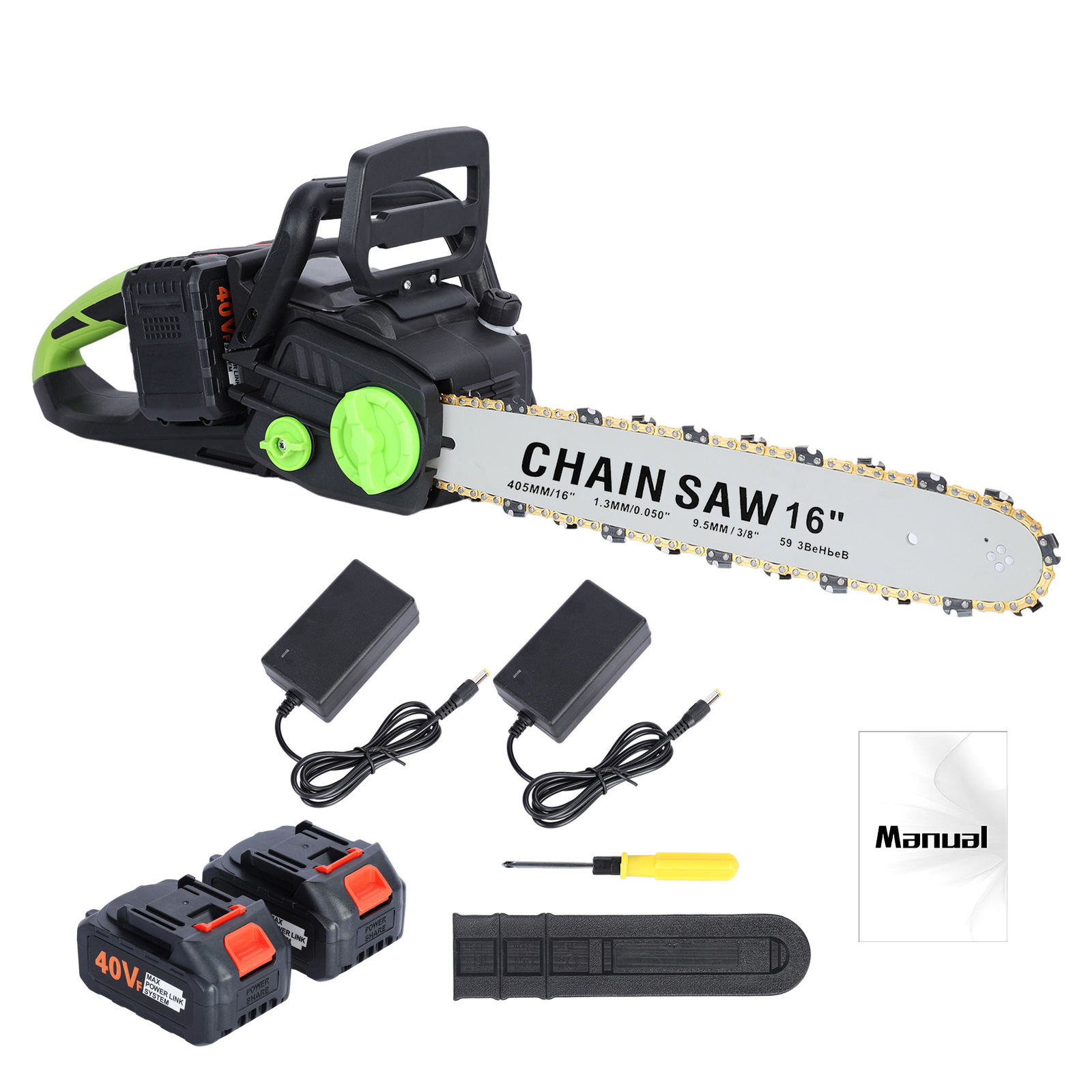 16 Inch Brushless Cordless Chainsaw with Battery Power