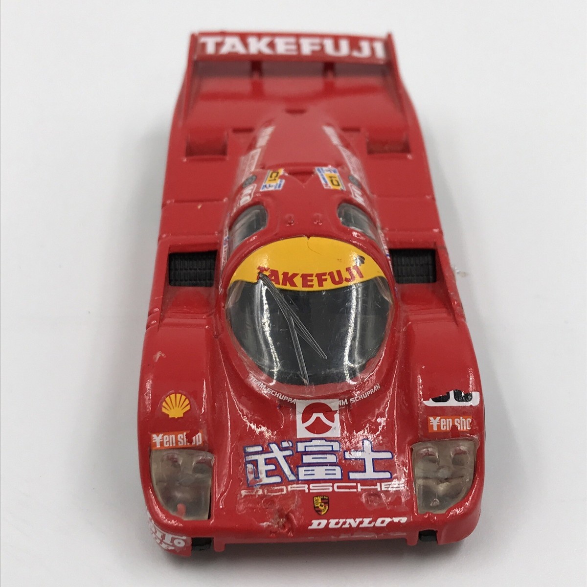 Vintage Onyx Diecast Porsche 962 Model Car Red Takefuji Racing