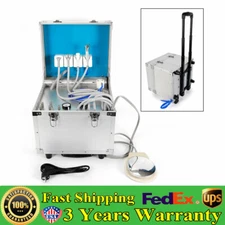 Portable Dental Delivery Unit: Rolling Box with 4 Holes Air Compressor Suction