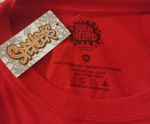 Spencer’s Skull See You In Hell Red T Shirt XL NWT - Picture 6 of 7