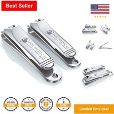 Premium Surgical Grade Stainless Steel Nail Clippers - Curved Blade - Easy to