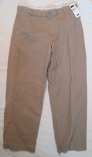 CHAPS True American Chinos Flat Front Hudson Tan 33 x 29.5" inseam * Nice