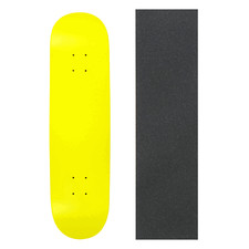 Blank Skateboard Deck 7,75 pollici - giallo fluo con impugnatura Jessup