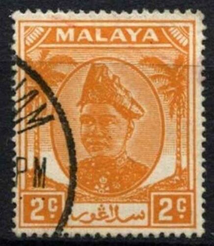 Malaysische Staaten Selangor 1949-55 SG#91, 2c orange gebraucht #D46450 - Bild 1 von 1