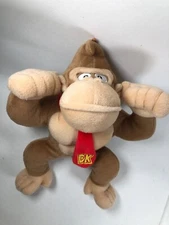 Super Mario Plush Donkey Kong Brown Nintendo Basic Fun 2021 10” Stuffed Animal 