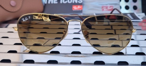 Nuovi occhiali da sole Ray Ban RB3025 001/M2 Aviator Arista con sfumatura marrone polarizzati - Foto 2 di 11