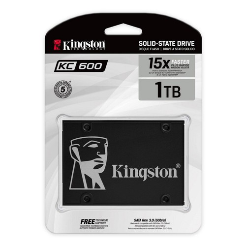 Kingston KC600 SSD 2.5 Inch 256GB 512GB 1TB 2TB SATA III Solid State Drive Lot - Picture 5 of 10