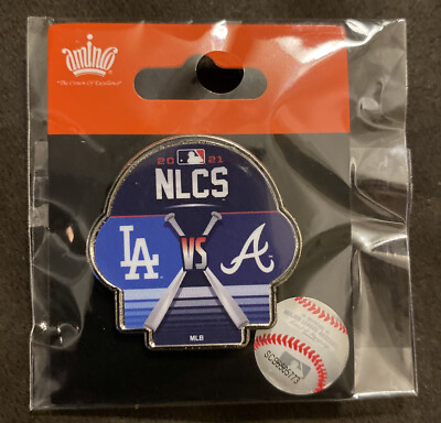 2021 NLCS CHAMPIONSHIP SERIES DUELING PIN L.A. DODGERS ATLANTA BRAVES LIMITED!!