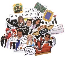 FRIENDS TV Series: Chandler, Ross, Rachel, 33 piece Sticker Set : Vinyl
