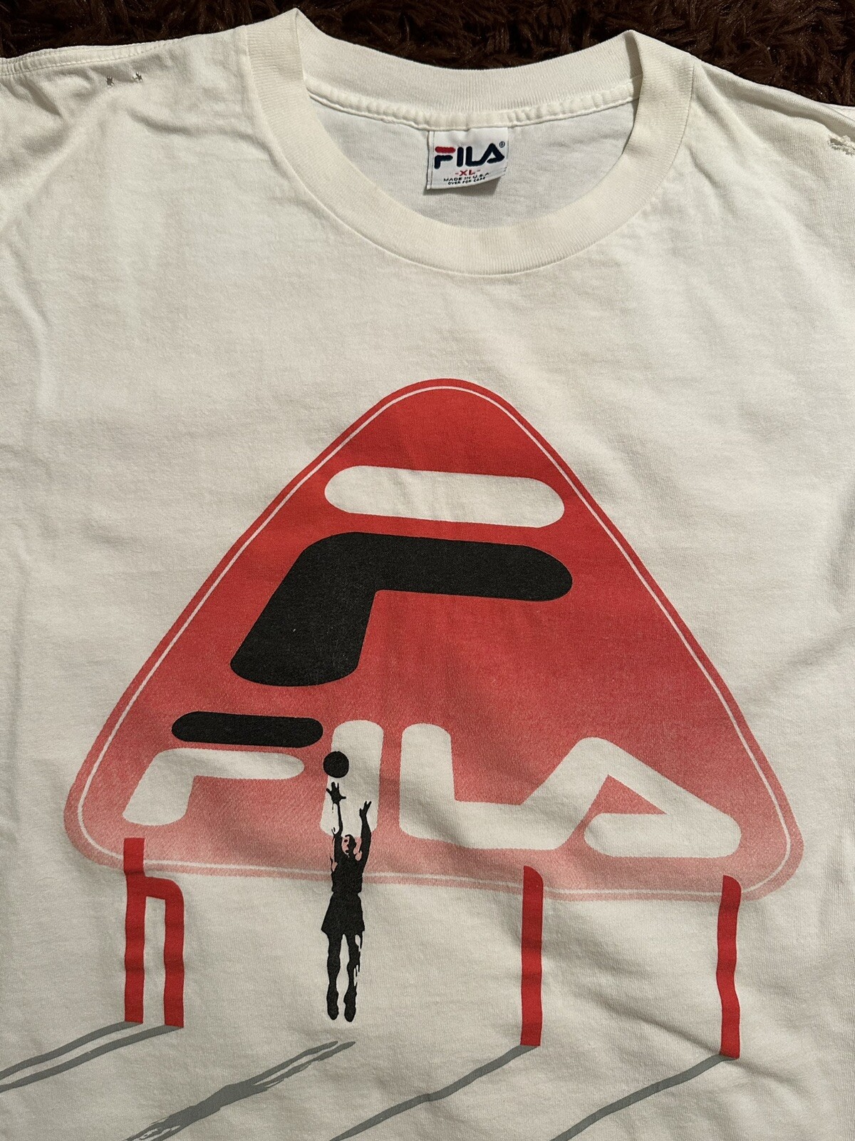 Camicia vintage anni '90 Grant Hill FILA taglia XL da uomo cucita singola
