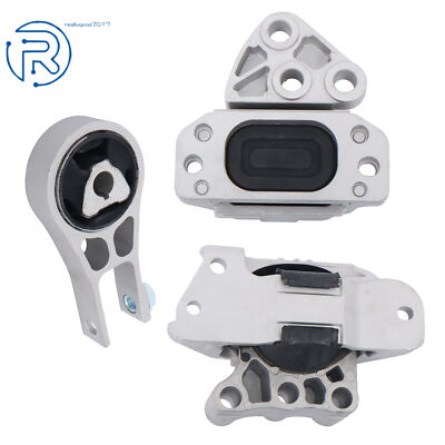 3PCS Engine Mounts & Automatic Trans Mount For 2017-22 Jeep Compass 2.4L 6 Speed