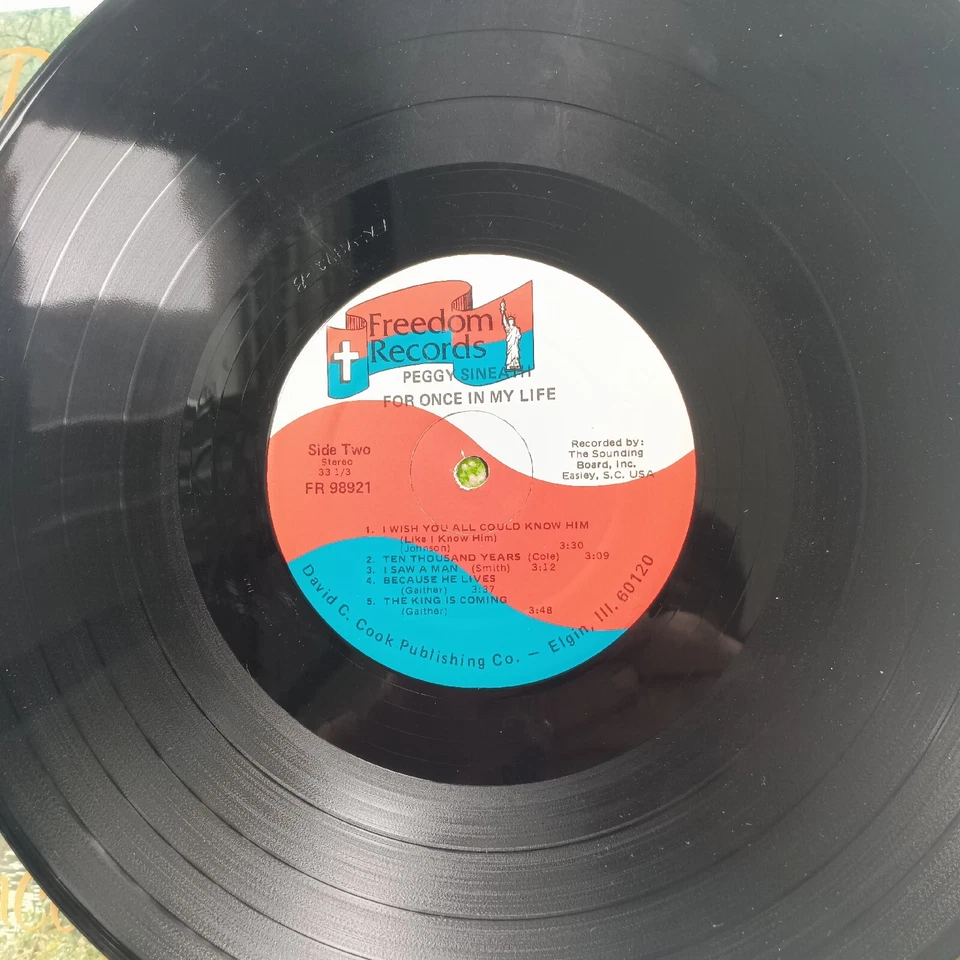 Peggy Sineath - For Once In My Life LP Freedom Records FR-98921 - Image 4 of 4