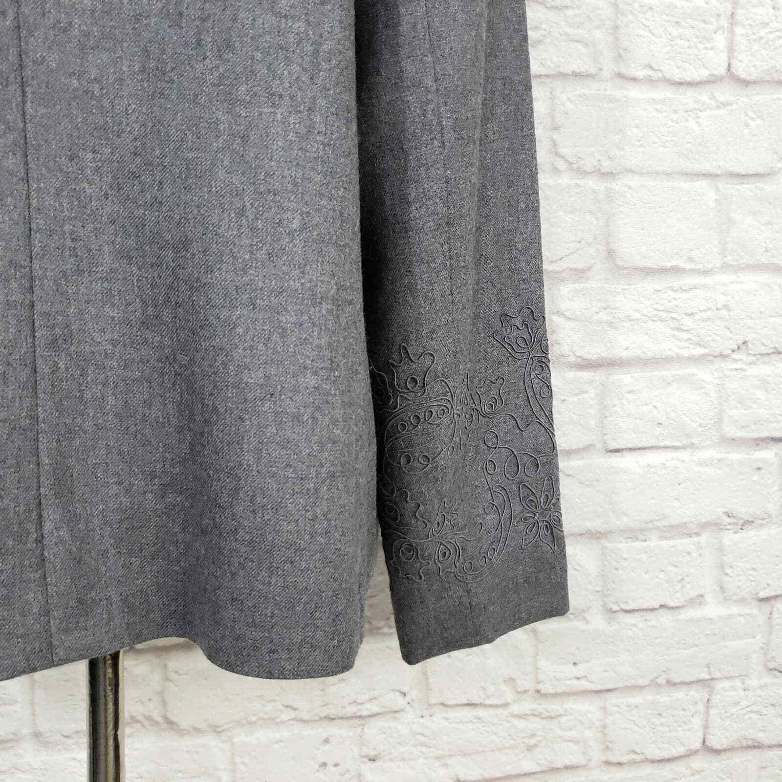 Pendleton Gray Wool Blazer Jacket Embroidered Sou… - image 8