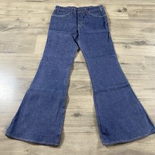 VTG NWT Levis 684 Orange Tab Bell Bottom Mens Jeans 33x34 Big Bell Dark Wash