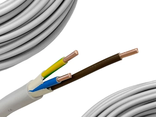 (1,05€/m)NYM-J 3x1,5mm² / 3G1,5 Feuchtraumkabel Mantelleitung 10-100m
