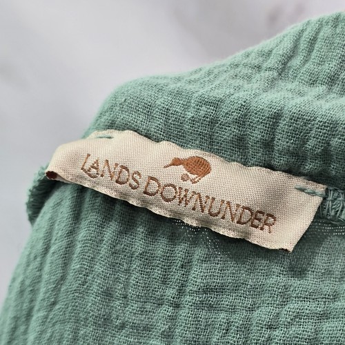 Lands Down Under Skirt Womens Small Seafoam Green Gauze Textured Peasant Midi - Picture 3 of 11