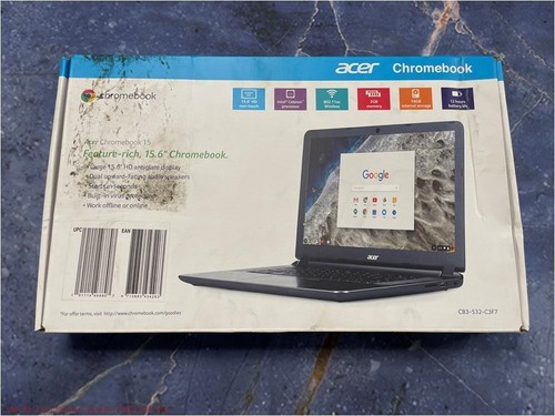 Acer Chromebook Laptop 15-15.6" HD Celeron N3060 2GB /16GB (CB3-532-C3F7) Bla... - Afbeelding 2 van 5