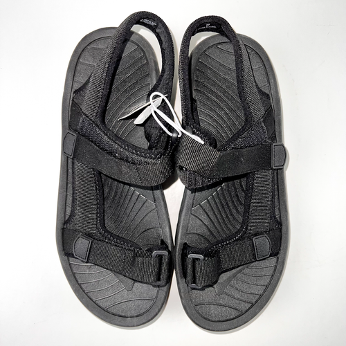 New Old Navy Mens DLX Hiking Sandals Black Jack W tags 2 Adjustable Straps 8-9 - Afbeelding 2 van 14