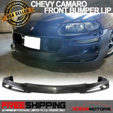 Fits 98-02 Chevy Camaro Poly Front Bumper Lip Spoiler V-style Unpainted Black Pu