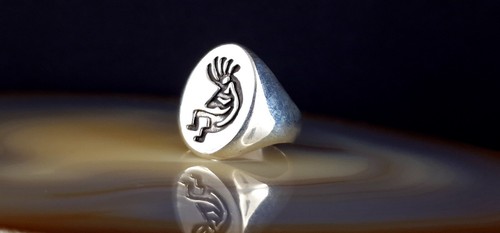 Ring Silber 925 Indianer Kokopelli Dancer 20,0 mm geschwärzt - ausgefallen - Bild 5 von 5