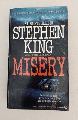 Misery Paperback Vintage Misery By Stephen King - First Edition Printing Signet ...