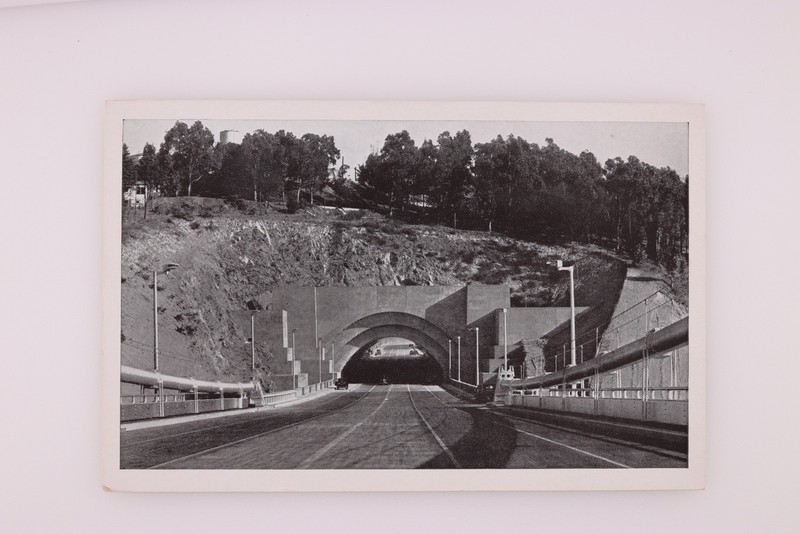 Yerba Buena Island Tunnel San Francisco Entrance Bardell Postcard 1930s