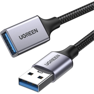 Verlängerungskabel USB 3.0 Nylon Stecker auf Buchse zu Aluminium 5 Gbps für C...