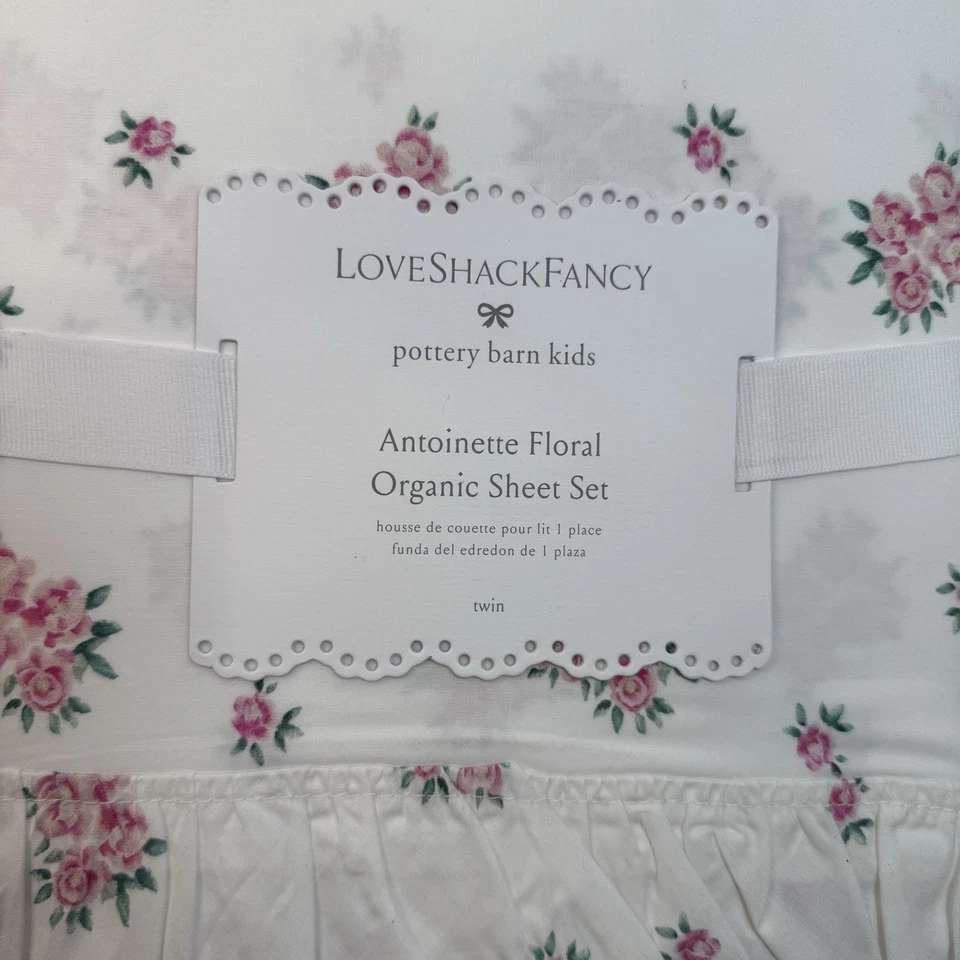 JUEGO DE SÁBANAS DE ALGODÓN ORGÁNICO FLORAL ANTOINETTE LOVESHACKFANCY NIÑOS GRANERO DE CERÁMICA, DOS Foto 2 de 4