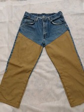 Vintage Wrangler Jeans Men's 34x30 Brush Guard Hunting Canvas USA Made 33104SW