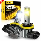 AUXITO H11 H8 Switchback LED Headlight Fog Light Bulbs Amber 3000K White 6500K