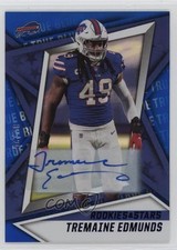 2021 Panini Rookies & Stars True Blue Signatures 2/25 Tremaine Edmunds Auto 3hd