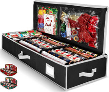 Premium Wrapping Paper Organizer Storage Gift Wrap Holder with Extra Pockets f