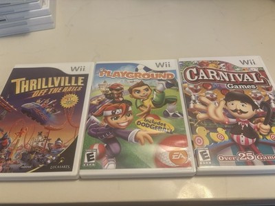 wii thrillville off the rails And Carnival Games Bundle 3 Games!