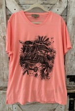 Burberry Pink Scribble Graphic Crew T-Shirt XXL