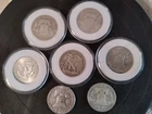Silver Half Dollars 7 Franklin, Kennedy and Walking - Over 7 ounces silver
