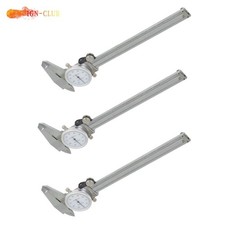 3 Pack Dial Caliper Shockproof Of Gauge 0.001" Accuracy 6 Inch Stainless Steel
