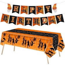 3 Pcs Basketball Theme Birthday Party Decorations Basketball Table Cover 54 x...